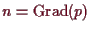 \bgroup\color{demo}$ n=\operatorname{Grad}(p)$\egroup