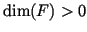 $ \dim(F)>0$