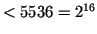 $ <5536=2^{16}$