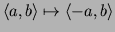 $ \langle a,b\rangle\mapsto \langle -a,b\rangle$