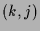 $\displaystyle (k,j)$