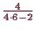 \bgroup\color{demo}$ \frac{4}{4\cdot 6-2}$\egroup