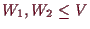 \bgroup\color{demo}$ W_1,W_2\leq V$\egroup