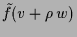 $\displaystyle \tilde f(v+\rho \, w)$