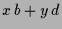 $\displaystyle x\,b+y\,d$