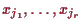 \bgroup\color{proclaim}$ x_{j_1},\dots,x_{j_r}$\egroup