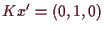 \bgroup\color{demo}$ Kx'=(0,1,0)$\egroup