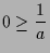 $\displaystyle 0\geq \frac{1}{a}$