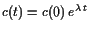 $ c(t)=c(0) e^{\lambda  t}$