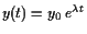 $ y(t)=y_0 e^{\lambda t}$