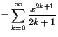 $\displaystyle =\sum_{k=0}^{\infty}\frac{x^{2k+1}}{2k+1}$