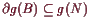 \bgroup\color{demo}$ \d g(B)\subseteq g(N)$\egroup