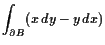 $\displaystyle \int_{\d B} (x dy-y dx)$