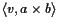 $\displaystyle \langle v,a\times b\rangle$