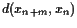 $\displaystyle d(x_{n+m},x_n)$