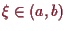 \bgroup\color{proclaim}$ \xi \in(a,b)$\egroup