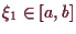 \bgroup\color{demo}$ \xi _1\in[a,b]$\egroup