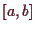 \bgroup\color{demo}$ [a,b]$\egroup