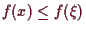 \bgroup\color{demo}$ f(x)\leq f(\xi )$\egroup