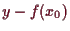 \bgroup\color{demo}$ y-f(x_0)$\egroup