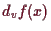 \bgroup\color{demo}$ d_vf(x)$\egroup