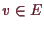 \bgroup\color{demo}$ v\in E$\egroup