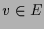 $ v\in E$