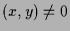 $ (x,y)\ne 0$