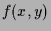 $\displaystyle f(x,y)$