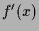 $ f'(x)$