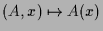 $ (A,x)\mapsto A(x)$