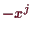 \bgroup\color{demo}$ -x^j$\egroup