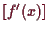 \bgroup\color{demo}$ [f'(x)]$\egroup