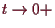 \bgroup\color{demo}$\displaystyle t\to 0+$\egroup