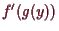 \bgroup\color{demo}$ f'(g(y))$\egroup