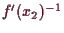\bgroup\color{demo}$ f'(x_2)^{-1}$\egroup