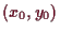 \bgroup\color{demo}$ (x_0,y_0)$\egroup