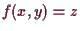 \bgroup\color{demo}$ f(x,y)=z$\egroup