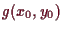 \bgroup\color{demo}$ g(x_0,y_0)$\egroup