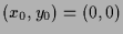 $ (x_0,y_0)=(0,0)$