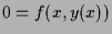 $ 0=f(x,y(x))$