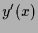 $\displaystyle y'(x)$