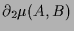 $ \d _2\mu(A,B)$