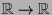 $ \mathbb{R}\to\mathbb{R}$