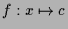$ f:x\mapsto c$