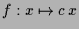 $ f:x\mapsto c\,x$