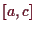 \bgroup\color{demo}$ [a,c]$\egroup