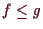 \bgroup\color{demo}$ f\leq g$\egroup
