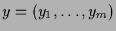 $ y=(y_1,\dots,y_m)$