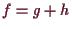 \bgroup\color{demo}$ f=g+h$\egroup